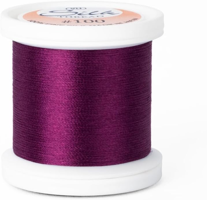 YLI Threads Silk Thread – 100 wt Fine Japanese Silk for Appliqué, EPP, and Quilting - Magenta - Image 1